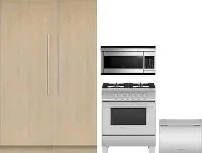 5 Piece Package Includes Refrigerator, Freezer, Range, Microwave And Dishwasher
